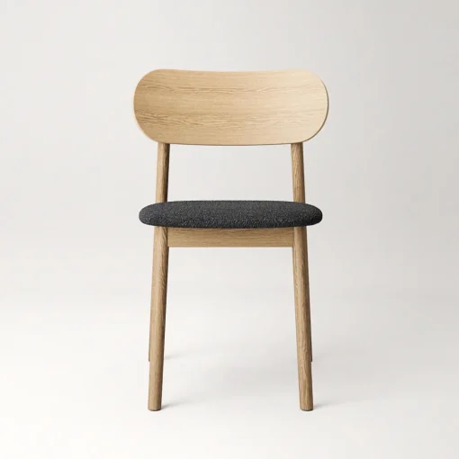 Decotique Elephant Spisebordsstol Naturligt Egetrá/Antracitfarvet Bouclé