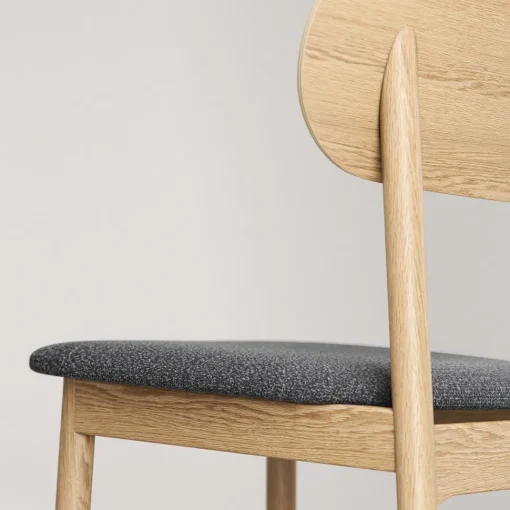 Decotique Elephant Spisebordsstol Naturligt Egetrá/Antracitfarvet Bouclé