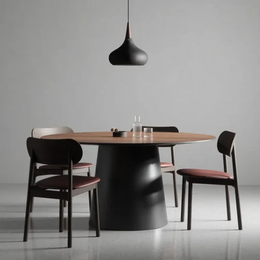 Decotique Elephant Spisebordsstol Mørkt Egetrá/Brunt Láder