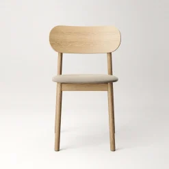 Decotique Elephant Spisebordsstol Naturligt Egetrá/Beige Fløjl