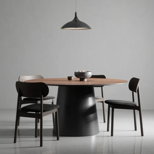 Decotique Elephant Spisebordsstol Mørkt Egetrá/Sort Fløjl
