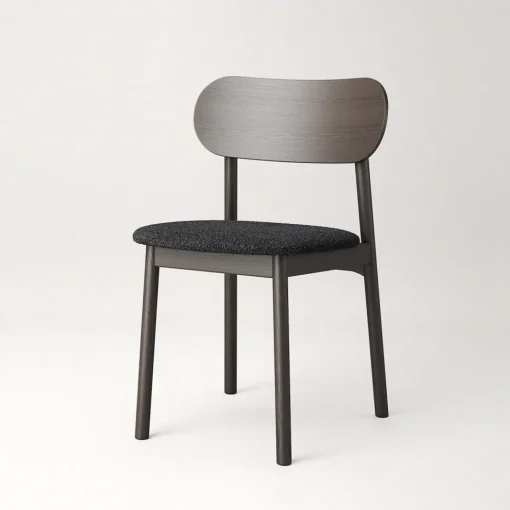 Decotique Elephant Spisebordsstol Mørkt Egetrá/Antracitfarvet Bouclé