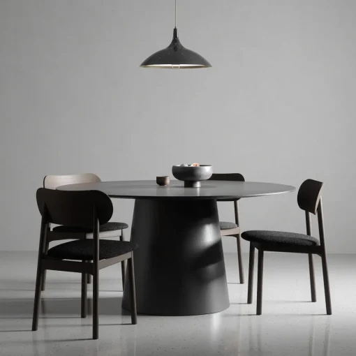 Decotique Elephant Spisebordsstol Mørkt Egetrá/Antracitfarvet Bouclé