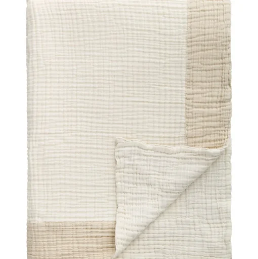 Decotique Ella Crincle Sengetáppe 260x260 Sand