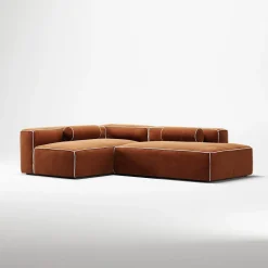 Decotique Grand Hue 3-Personers Loungesofa Åben Ende Højre Moonwhite/Kobber