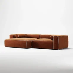 Decotique Grand Hue 3-Personers Sofa Chaiselong Venstre Moonwhite/Kobber