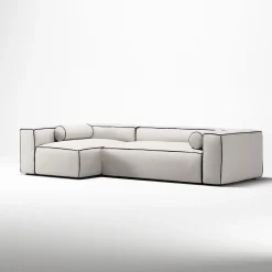 Decotique Grand Hue 4-Personers Sofa Divan Venstre Steam/Hvid/Grafitgrå
