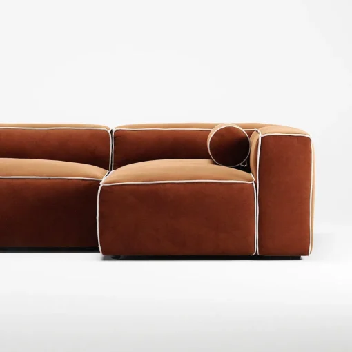 Decotique Grand Hue 4-Personers Sofa Divan Højre Moonwhite/Kobber