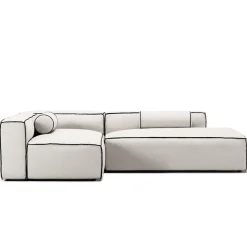 Decotique Grand Hue 3-Personers Loungesofa Åben Ende Højre Steam/Hvid/Grafitgrå