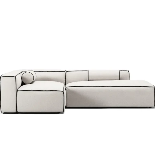 Decotique Grand Hue 3-Personers Loungesofa Åben Ende Højre Steam/Hvid/Grafitgrå