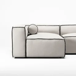 Decotique Grand Hue 3-Personers Loungesofa Åben Ende Højre Steam/Hvid/Grafitgrå