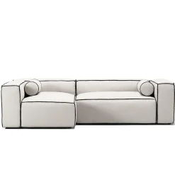 Decotique Grand Hue 3-Personers Sofa Divan Venstre Steam/Hvid/Grafitgrå