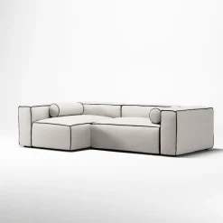 Decotique Grand Hue 3-Personers Sofa Divan Venstre Steam/Hvid/Grafitgrå
