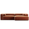 Decotique Grand Hue 3-Personers Sofa Chaiselong Højre Moonwhite/Kobber