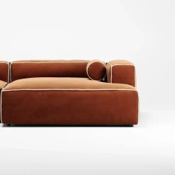 Decotique Grand Hue 3-Personers Sofa Chaiselong Højre Moonwhite/Kobber