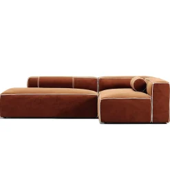 Decotique Grand Hue 3-Personers Loungesofa Åben Ende Venstre Moonwhite/Kobber