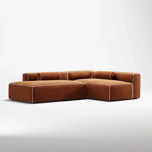 Decotique Grand Hue 3-Personers Loungesofa Åben Ende Venstre Moonwhite/Kobber