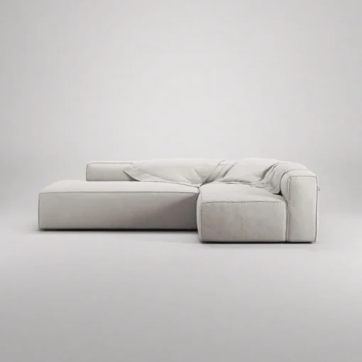 Decotique Grand 3-Personers Loungesofa Åben Ende Venstre Moonwhite