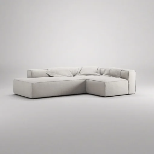 Decotique Grand 3-Personers Loungesofa Åben Ende Venstre Moonwhite