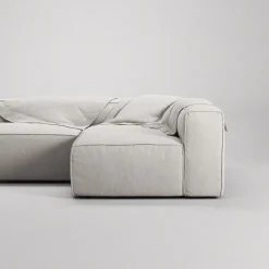 Decotique Grand 3-Personers Loungesofa Åben Ende Venstre Moonwhite