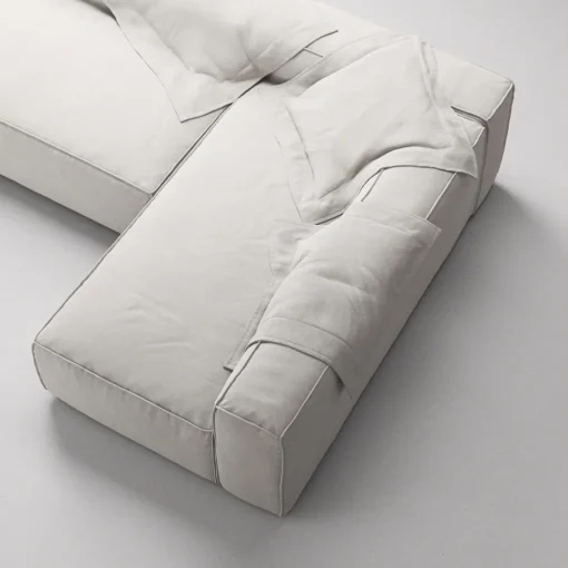 Decotique Grand 3-Personers Loungesofa Åben Ende Venstre Moonwhite