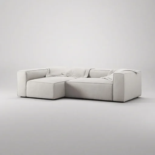 Decotique Grand 3-Personers Sofa Divan Venstre Moonwhite