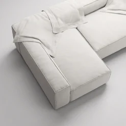 Decotique Grand 3-Personers Sofa Divan Venstre Moonwhite