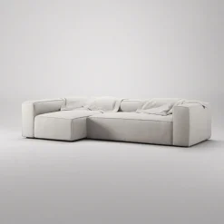 Decotique Grand 4-Personers Sofa Divan Venstre Moonwhite