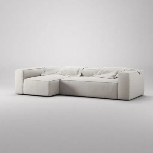 Decotique Grand 4-Personers Sofa Divan Venstre Moonwhite