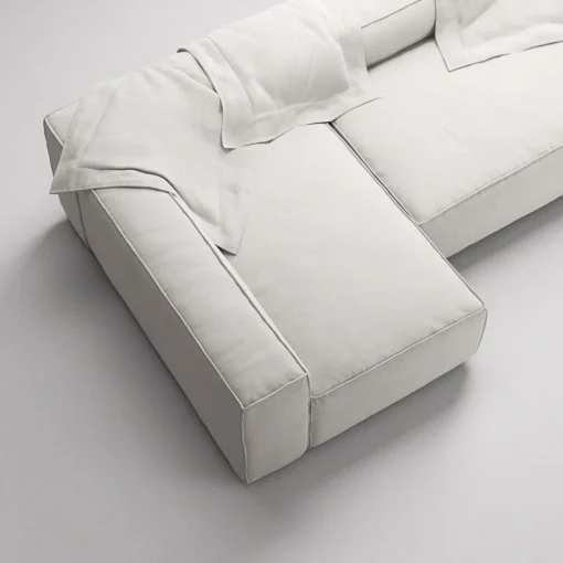 Decotique Grand 4-Personers Sofa Divan Venstre Moonwhite