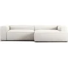 Decotique Grand 3-Personers Sofa Chaiselong Højre Steam/Hvid