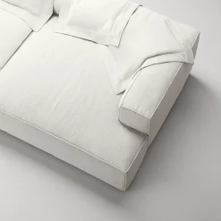 Decotique Grand 3-Personers Sofa Chaiselong Højre Steam/Hvid