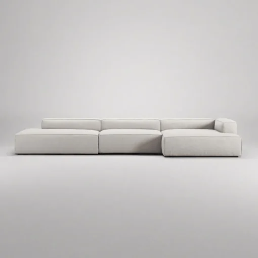 Decotique Grand 5-Personers Sofa Åben Ende Venstre Moonwhite