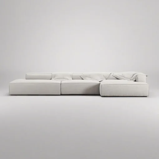 Decotique Grand 5-Personers Sofa Åben Ende Venstre Moonwhite