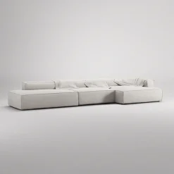Decotique Grand 5-Personers Sofa Åben Ende Venstre Moonwhite