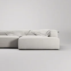 Decotique Grand 5-Personers Sofa Åben Ende Venstre Moonwhite