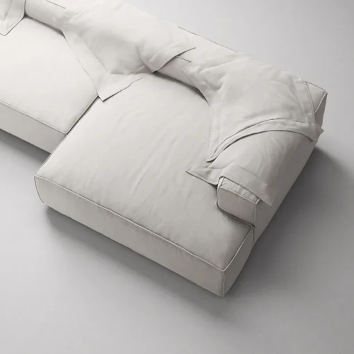 Decotique Grand 5-Personers Sofa Åben Ende Venstre Moonwhite