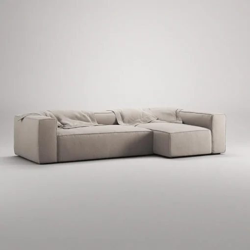 Decotique Grand 4-Personers Sofa Divan Højre Sandshell/Beige