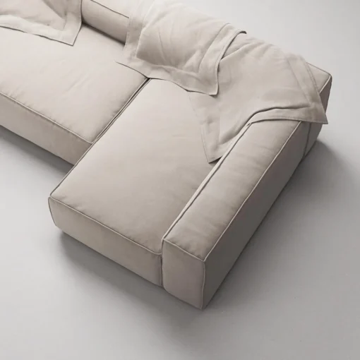 Decotique Grand 4-Personers Sofa Divan Højre Sandshell/Beige