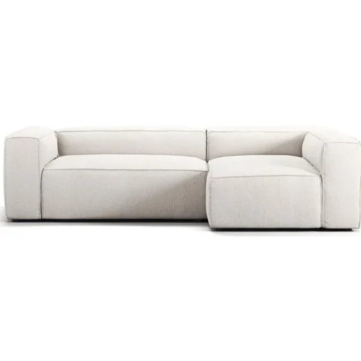 Decotique Grand 3-Personers Sofa Divan Højre Steam/Hvid