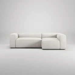Decotique Grand 3-Personers Sofa Divan Højre Steam/Hvid