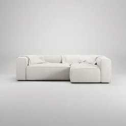 Decotique Grand 3-Personers Sofa Divan Højre Steam/Hvid