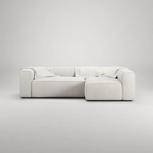 Decotique Grand 3-Personers Sofa Divan Højre Steam/Hvid
