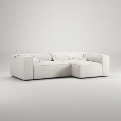 Decotique Grand 3-Personers Sofa Divan Højre Steam/Hvid