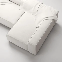 Decotique Grand 3-Personers Sofa Divan Højre Steam/Hvid