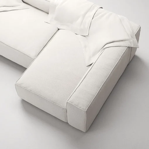Decotique Grand 3-Personers Sofa Divan Højre Steam/Hvid