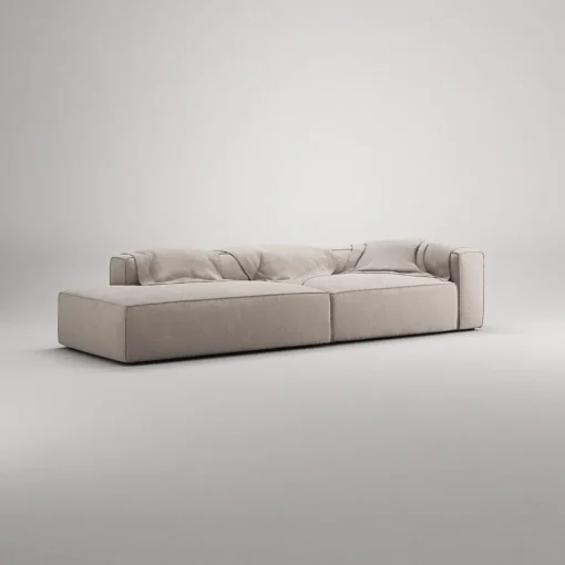 Decotique Grand 3-Personers Sofa Åben Ende Venstre Sandshell/Beige