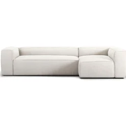 Decotique Grand 4-Personers Sofa Divan Højre Steam/Hvid