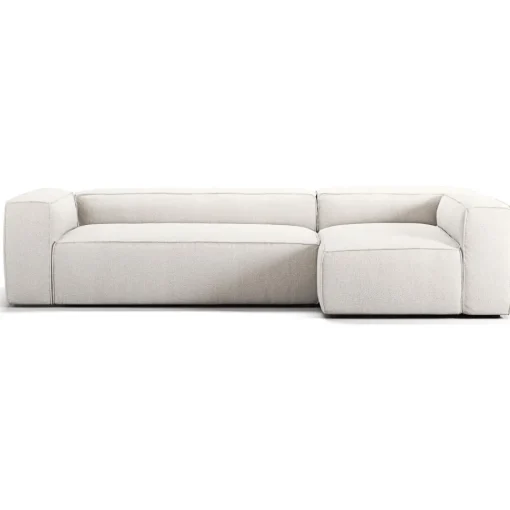 Decotique Grand 4-Personers Sofa Divan Højre Steam/Hvid