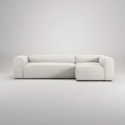 Decotique Grand 4-Personers Sofa Divan Højre Steam/Hvid